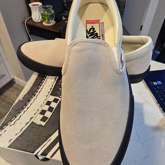 Vans Skate Slip-On Sneakers Shoes Tan/Black VN0A2Z31Y59 Men's US SIZE 11 NEW - Picture 2 of 14